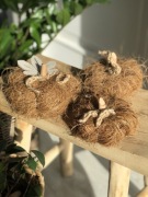 Zestaw 3 dyń dynie sizal kokos oryginalne jesień