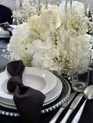 NOWE 100 sztuk serwety materiałowe - czarne WESELA, KOMUNIA IMPREZY 