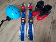 Zestaw narty + buty + kask dla dziecka