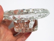 Mały szklany szkło świecznik na wąska świeczkę świeca