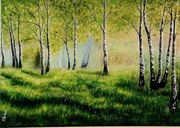 Wiosna akryl na płótnie 50x70cm