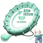Nowy Regulowany Hula Hop z obciążnikiem z Odczepianymi Węzłami 132cm