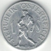 Austria 1 schilling szyling 1952 - 25 mm - nr 4