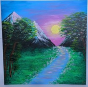 obraz"Zachód Słońca" 50x50 cm akryl