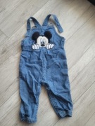 Ogrodniczki primark jeansowe myszka miki napy