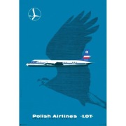 Plakat Polskie Linie Lotnicze LOT Maciej Hibner numerowany sygnowany