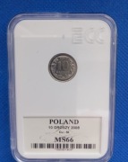 10 Groszy 2008 - Grading - GCN MS 66 od 1 zł !!!