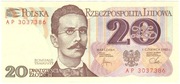 Polska, 20 złotych 1982, stan 1-, seria AP