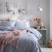 IKEA BERGPALM 240x220 Komplet pościeli niebieski