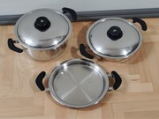 AMC - Znakomity zestaw trzech garnków - POLECAM!