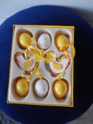 Zestaw ozdób wielkanocnych jajka + kurki