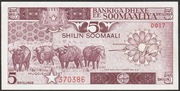 Somalia 5 shilling 1987 - bawoły - stan bankowy UNC