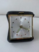 Zabytkowy niemiecki zegarek budzik podróżny Junghans Bivox lata 50