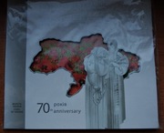 UKRAINA 5 UAH 2014r. 70 lat wyzwolenia Ukrainy+BLISTER