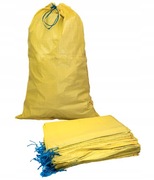 Worki 25 kg. Żółte. Ze śćiągaczem. 49 sztuk. Nowe.