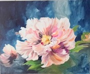Piwonia obraz olejny na płótnie 