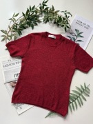 Dzianinowa bluzka z metaliczną nitką