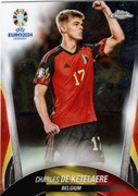 TOPPS CHROME UEFA EURO 2024 CHARLES DE KETELAERE BELGIA 89