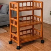 Bambusowy regał, mobilna szafka na kółkach 30 x 50 x 82cm Nowy bez metki