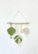 Wisząca ozdoba na ścianę liście makrama Boho