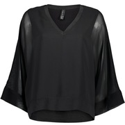Czarna bluzka top Amisu L 40 szyfon zwiewna plus size