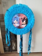 Piniata Sonic niebiesko czarna z tasiemkami 