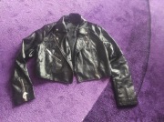 Kurtka ramoneska z imitacji skóry NOWA czarna XL