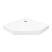 Brodzik Pięciokątny New Trendy Mild Stone 80x80x11,5 Biały Akryl