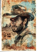 pocztówka z motywem Dzikiego Zachodu