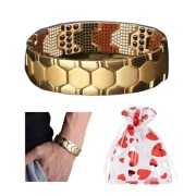 BRASNOLETA DLA MĘŻCZYZNY ZDROWOTNA MAGNETYCZNA ZŁOTA NA PREZENT