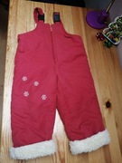 Spodnie narciarskie rozmiar 92 ocieplane szelki