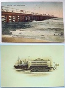 GDYNIA Dworzec Morski + molo Durczykiewicz zestaw 2 karty