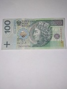 Banknot 100zł 1994r seria IW