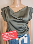 Bluzka elegancka satyna Tylko KHAKI!!