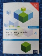 MATeMAtyka 4 Karty pracy ucznia, Zakres podstawowy. 
