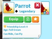 Adopt me parrot fr