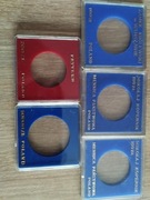Etui do monet kolekcjonerskich z PRL - 5 sztuk