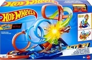 Hot Wheels Zestaw tracków do samochodu zabawkowego z 4 pętlami
