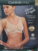 Bezszwowy sportowy biustonosz bez fiszbin CZARNY Rozmiar M/L