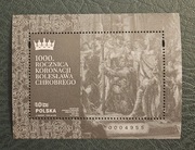 Blok 391 B, Fi: 5443** Czarnodruk /ND/. 1000 rocznica koronacji Chrobrego.