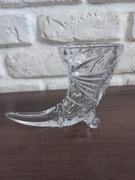 Kryształowy wazonik róg obfitości but Rumcajsa vintage