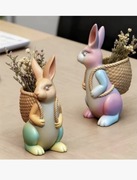 KRÓLIK KOSZYCZEK na Plecach Wielkanoc forma silikon 9*4.8 do Świec Odlewów