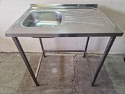 Zlew gastronomiczny 1-komorowy z ociekaczem 80x60x85 OKAZJA TANIO