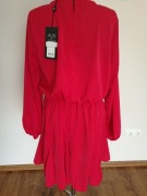 AX Armani Nowa Sukienka R S M Czerwona Koktajlowa Idealna Luksusowa