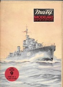 Mały Modelarz 9 1986 ORP GARLAND model 1:200 - nie rozcięty