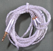 KABEL PRZEWÓD KBEAR 1.2m DLA IEM 3.5mm MMCX SREBRZONA MIEDŹ 16 ŻYŁ