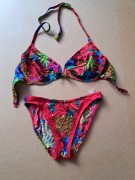 Vintage strój kąpielowy kolorowy ok. S dwuczęściowy