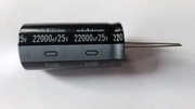 Kondensator elektrolityczny 22000uF 25V 25x50mm Nichicon, UVZ1E223MRD