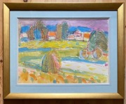 Jan WODYŃSKI (1903-1988), Pejzaż, Akwarela, z domu aukcyjnego