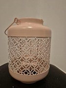 Różowy lampion na świeczkę tealight 